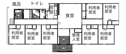 図：見取り図（豊：女性棟）